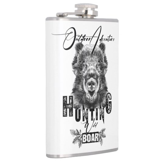 Wilde zwijnen jagen, outdoor avontuur koffie mok heupfles (Rechts)