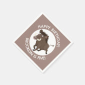 Wilde zwijnen razorback gepersonaliseerde cartoon  servet (Hoek)