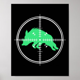 Wilde zwijnen schieten doel Hog jagen voor varkens Poster