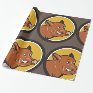Wilde Zwijnkop Cadeaupapier