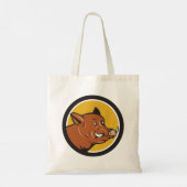 Wilde Zwijnkop Tote Bag (Achterkant)