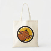 Wilde Zwijnkop Tote Bag (Voorkant)