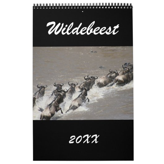 wildebeest afrika kalender (Hoes)