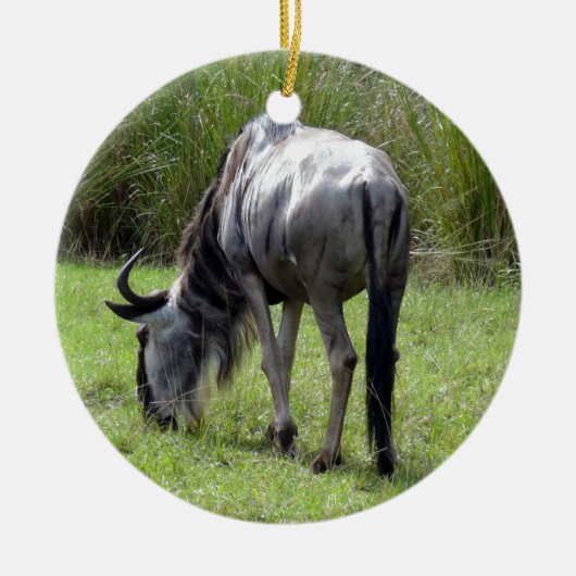 Wildebeest Backside Keramisch Ornament (Voorkant)