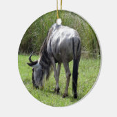 Wildebeest Backside Keramisch Ornament (Links)