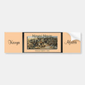 Wildebeest/gnu-migratie, safari-bumperstickers bumpersticker (Voorkant)