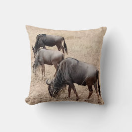 Wildebeest gooi kussen