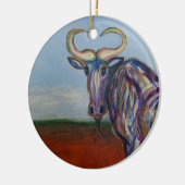 Wildebeest Keramisch Ornament (Links)