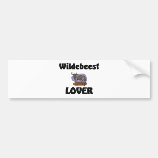 Wildebeest Lover Bumpersticker (Voorkant)