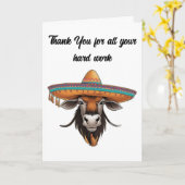 Wildebeest met sombrero kaart (Gele Bloem)