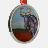 Wildebeest Metalen Ornament (Rechts)