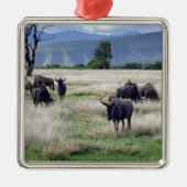 Wildebeest Metalen Ornament (Voorkant)