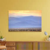 Wildebeest tijdens migratie Connochaetes Canvas Afdruk (Insitu (Woonkamer))