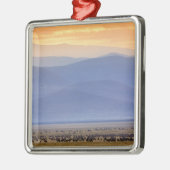 Wildebeest tijdens migratie Connochaetes Metalen Ornament (Links)