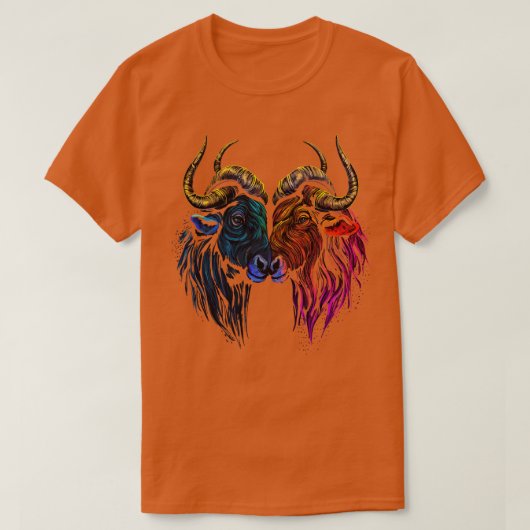 Wildebeest Valentijnsdag T-shirt (Design voorkant)