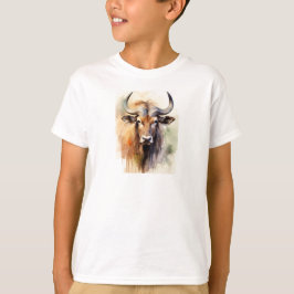 Wildebeest-Waterverf T-shirt