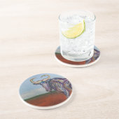 Wildebeest Zandsteen Onderzetter (Zijkant)