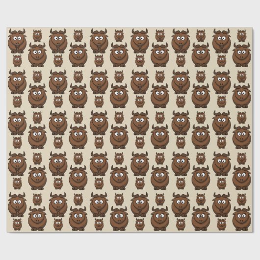 Wildebeesten Cadeaupapier (Vlak)