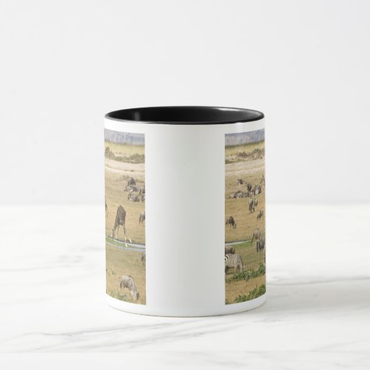 Wildebeesten, zebra's en Giraffes Mok (Midden)