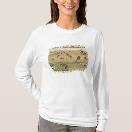 Wildebeesten, zebra's en Giraffes T-shirt (Voorkant)