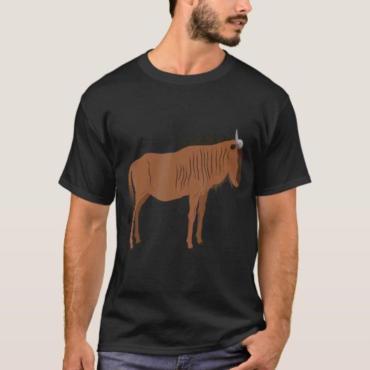 Wildebeesten zijn mijn diersoort, Fun Wildebeest 1 T-shirt (Voorkant)