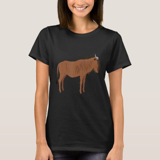 Wildebeesten zijn mijn diersoort, Fun Wildebeest 1 T-shirt (Voorkant)