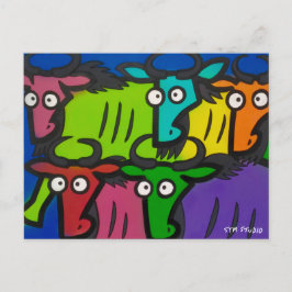 WILDEBEESTS GRAFFITI Briefkaart