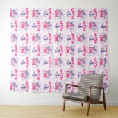 WildeBirthday Girl Feest Achtergrond Wandkleed (In Situ (horizontaal))