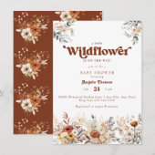 Wildebloem baby shower uitnodiging (Voorkant / Achterkant)