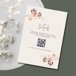 WildeBloem Boho QR Trouwwebsite Informatiekaartje