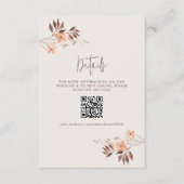 WildeBloem Boho QR Trouwwebsite Informatiekaartje (Voorkant)