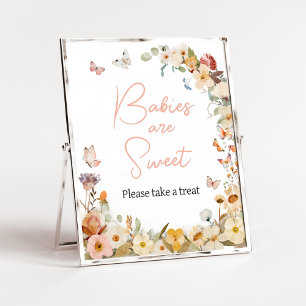 Wildebloem Kleine Vlinder Baby's zijn Schattig Poster