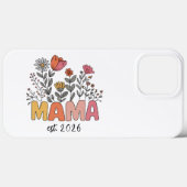 Wildebloem Mama Gesticht Jaar Boho Lettering Case-Mate iPhone Case (Achterkant (horizontaal))