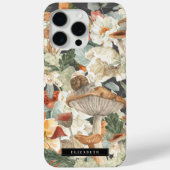 Wildebloem Paddenstoel | Boho Herfst Bos Monogram Case-Mate iPhone Case (Achterkant)