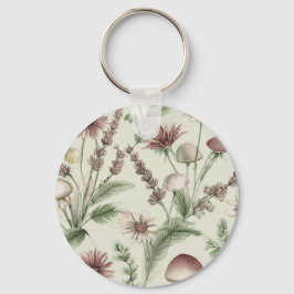 Wildebloem Paddenstoel Cottagecore Sleutelhanger