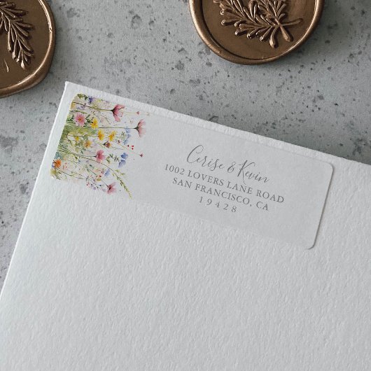 WildeBloem Retouradres Label Kleurrijk