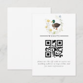 Wildebloem Wilde Eend Huwelijk Informatiekaartje (Voorkant / Achterkant)