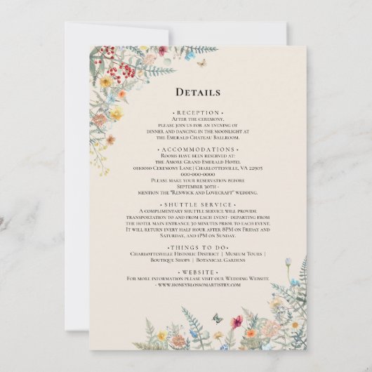  wildebloembolomgegevens en kaart (Achterkant)