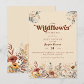 Wildebloemen baby shower uitnodiging (Voorkant / Achterkant)