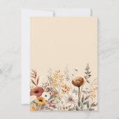 Wildebloemen baby shower uitnodiging (Achterkant)