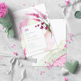 Wildebloemen Bruiloft Watercolor Shower Fuchsia ID
