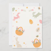 Wildebloemen Konijn Uitnodiging (Achterkant)