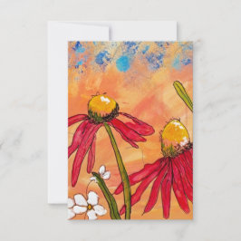 Wildebloemen ochtend bedankkaart