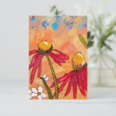 Wildebloemen ochtend bedankkaart (Staand voorkant)