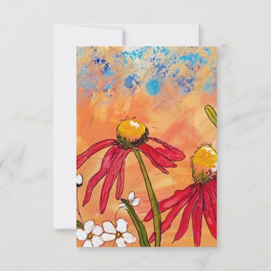 Wildebloemen ochtend bedankkaart (Achterkant)
