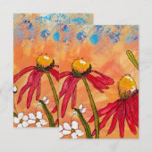 Wildebloemen ochtend bedankkaart (Voorkant / Achterkant)