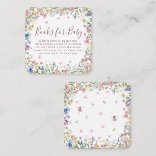 Wildebloemen Sprookjestuin Baby Shower Boeken voor Informatiekaartje