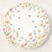 Wildebloemenhoning Onderzetter – Cute Cottagecore