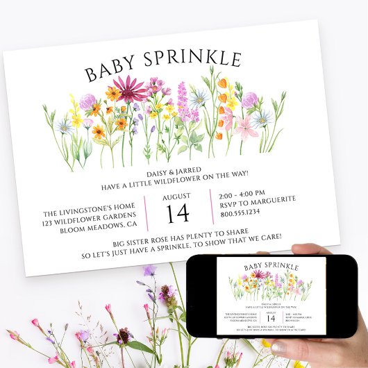 Wildebloemenweide Baby Sprinkle Kaart