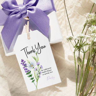 Wildebloemenweide Lila Paarse Bedankbriefkaartjes Cadeaulabel